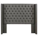 Bancroft Upholstered Wingback Headboard Grey