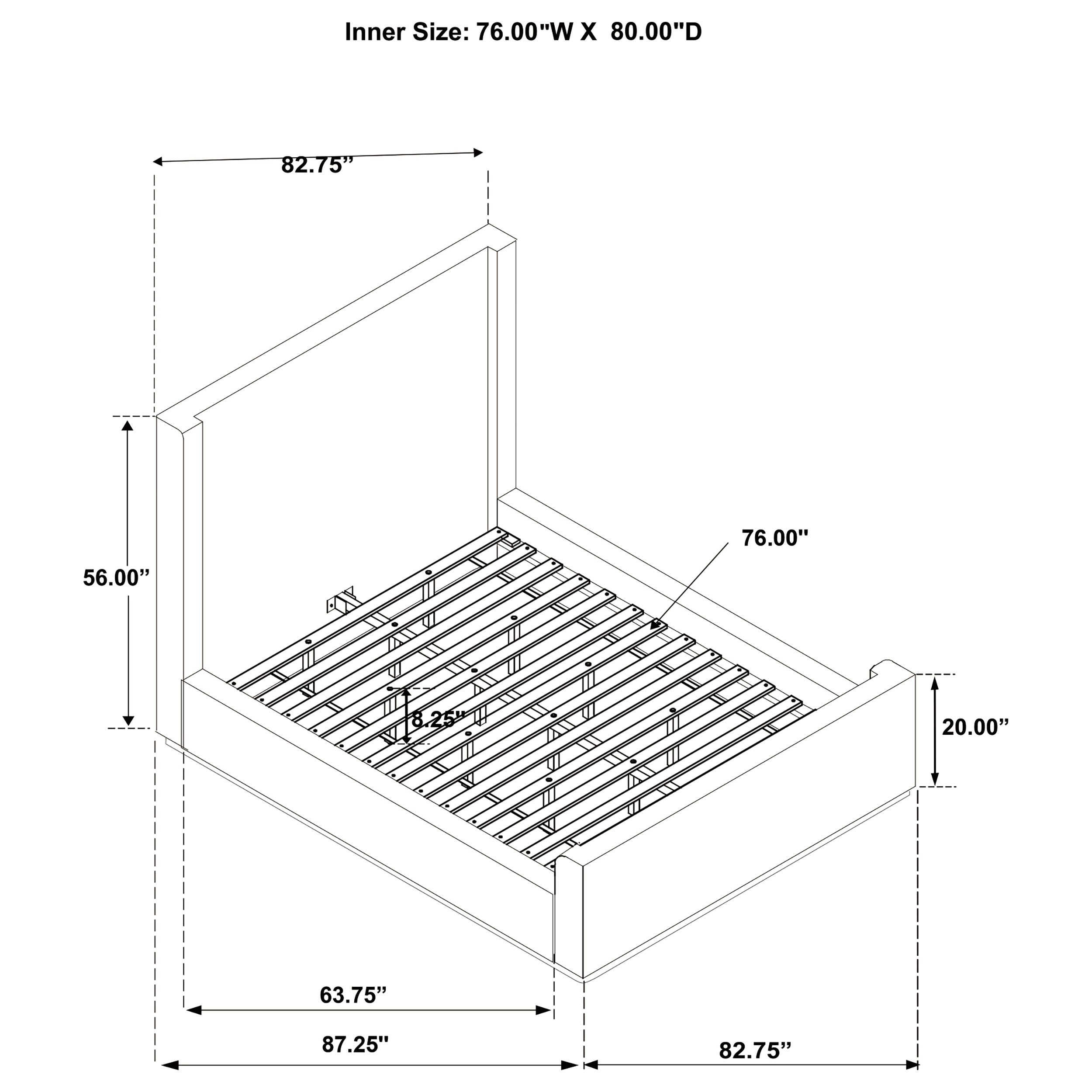Nala Upholstered Sleigh Bed Cream