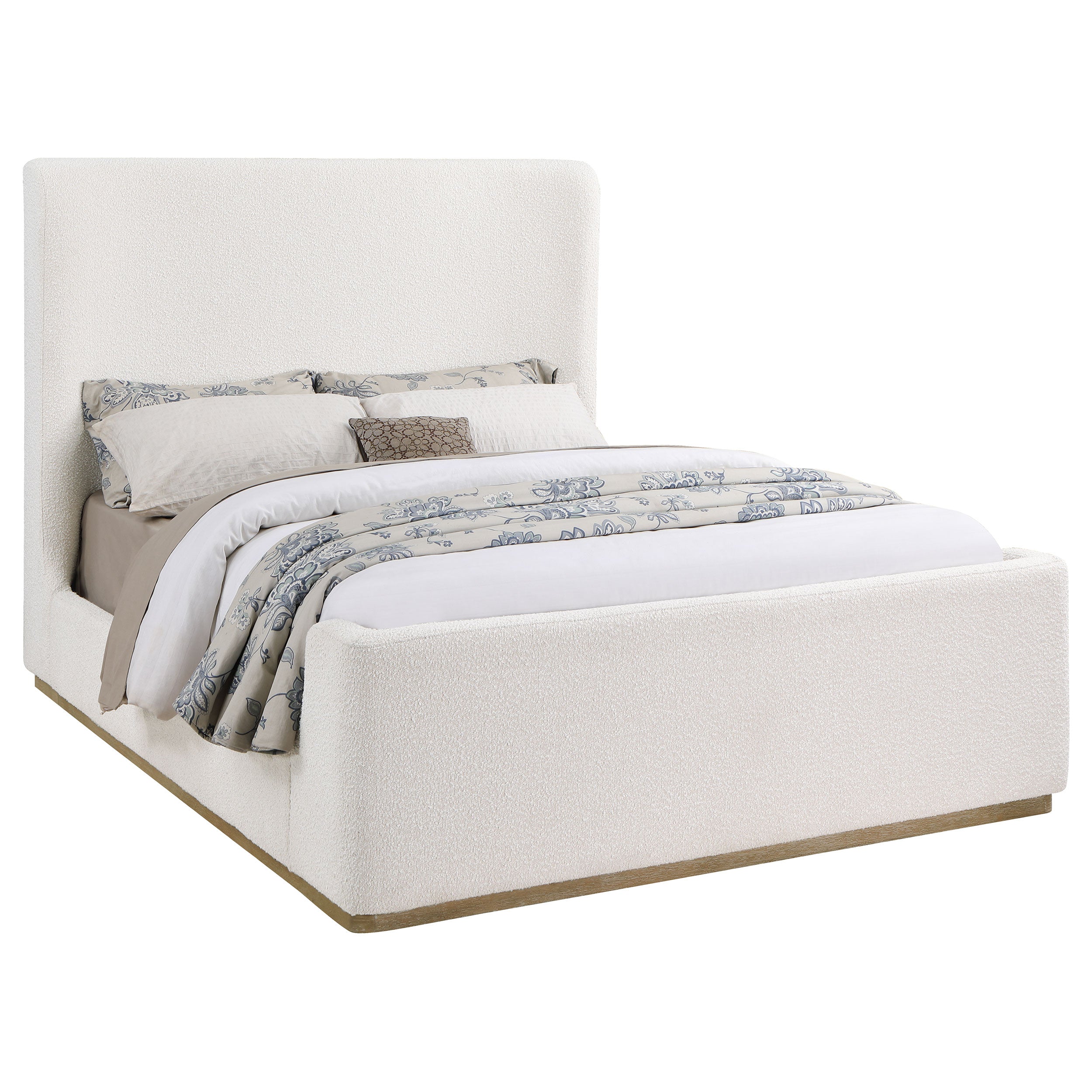 Nala Upholstered Sleigh Bed Cream