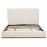 Knox Upholstered Panel Bed Cream