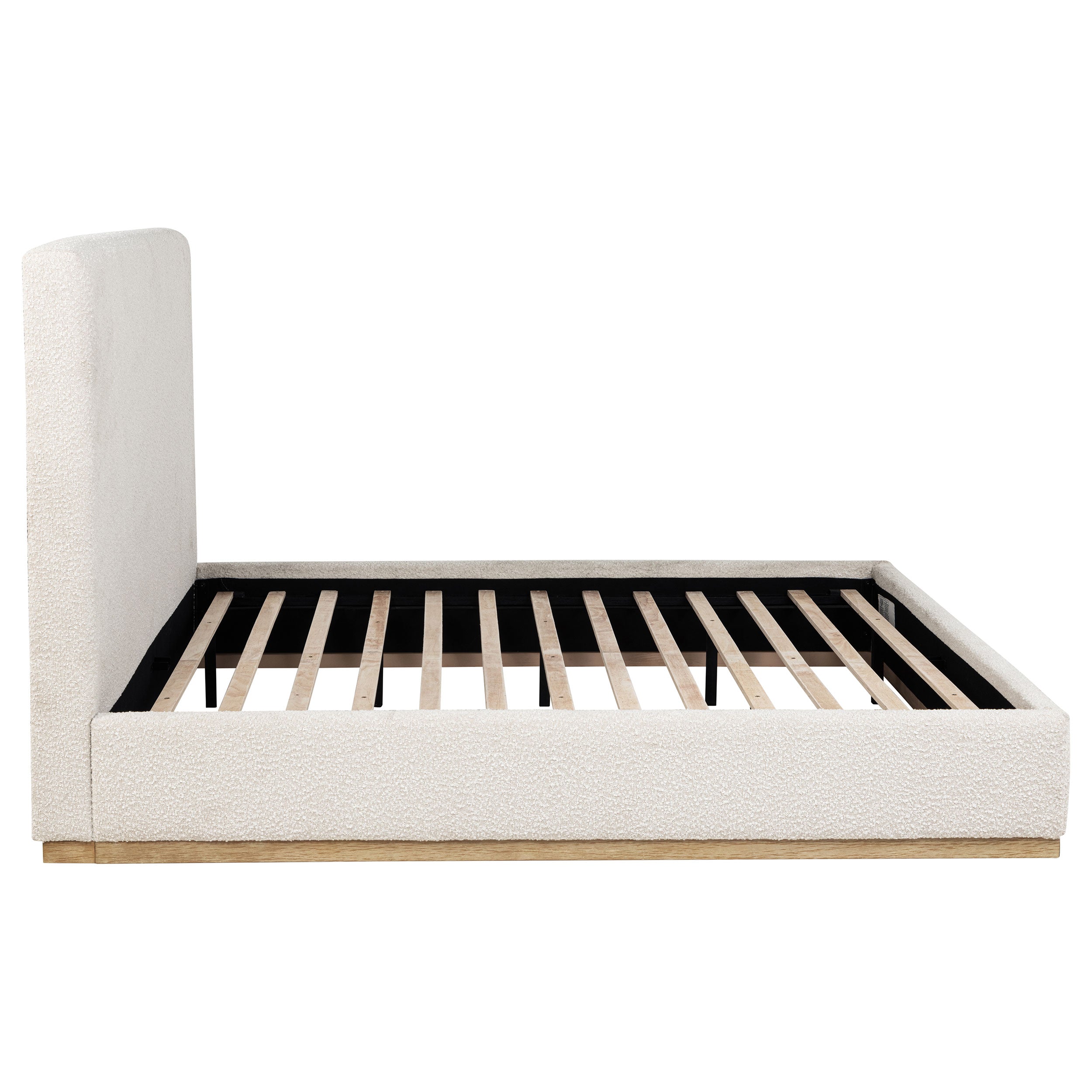 Knox Upholstered Panel Bed Cream