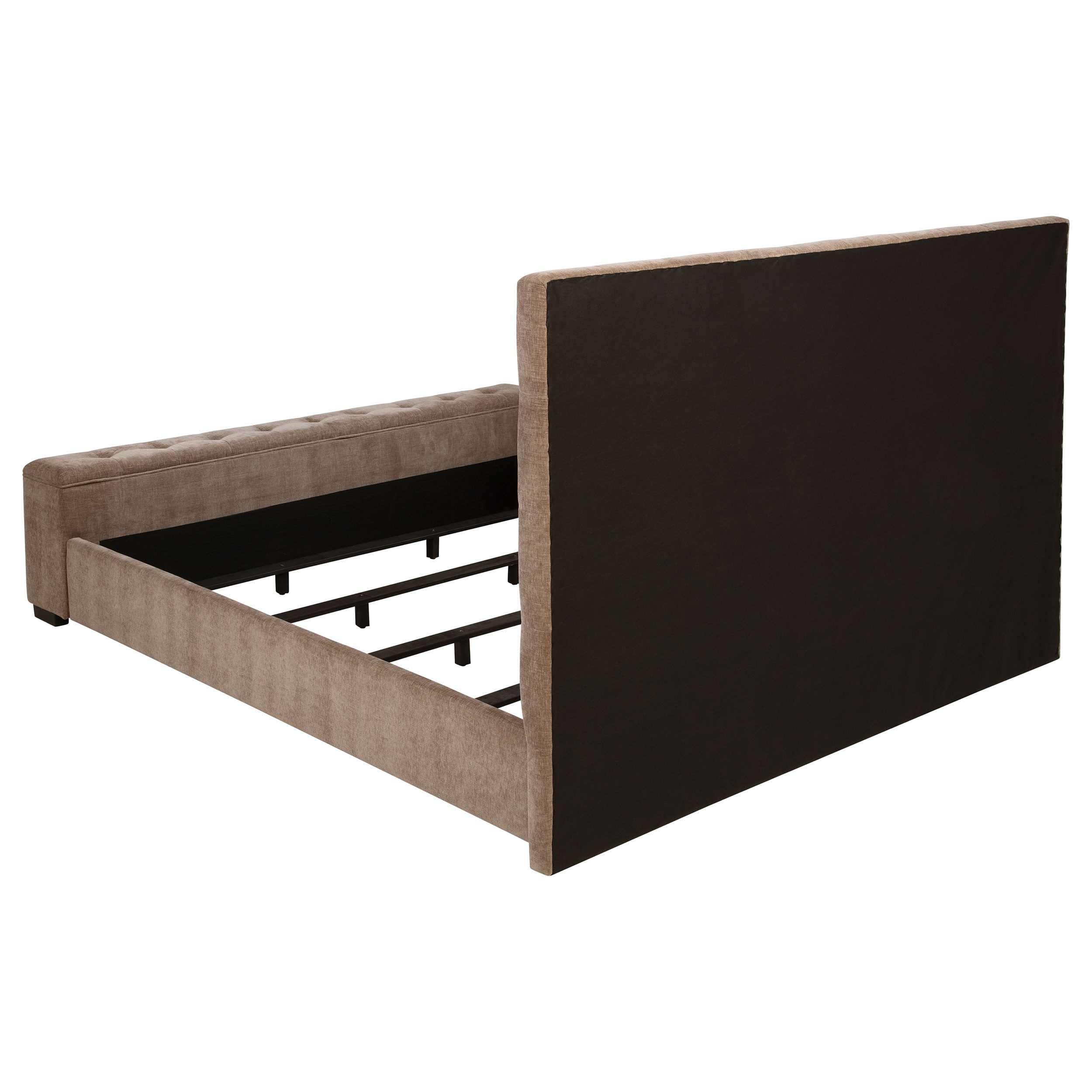 Senna Upholstered Audio Flame Visualizer Bed Brown