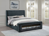 Preston Upholstered Audio Flame Visualizer Bed Dark