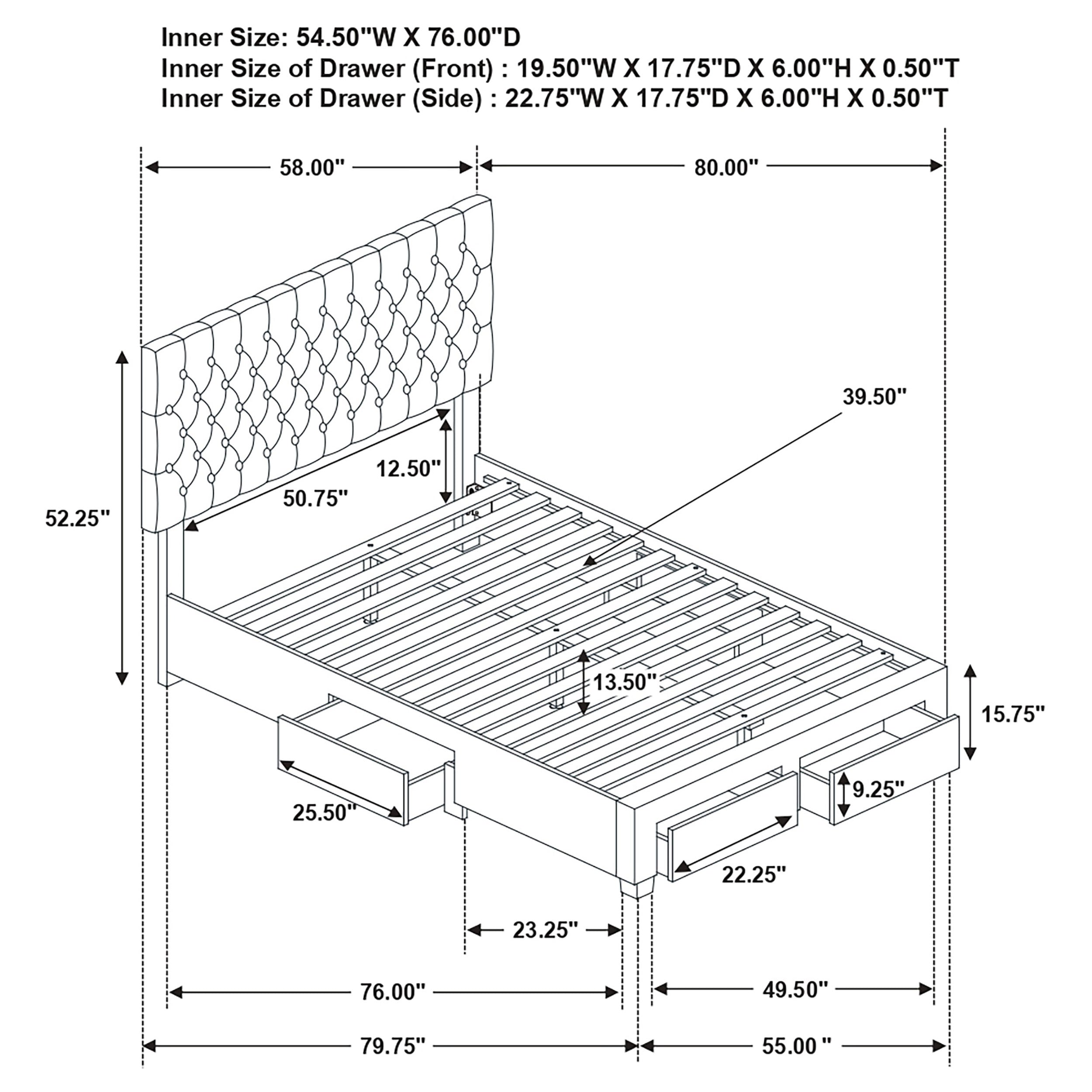 Soledad Upholstered Storage Panel Bed