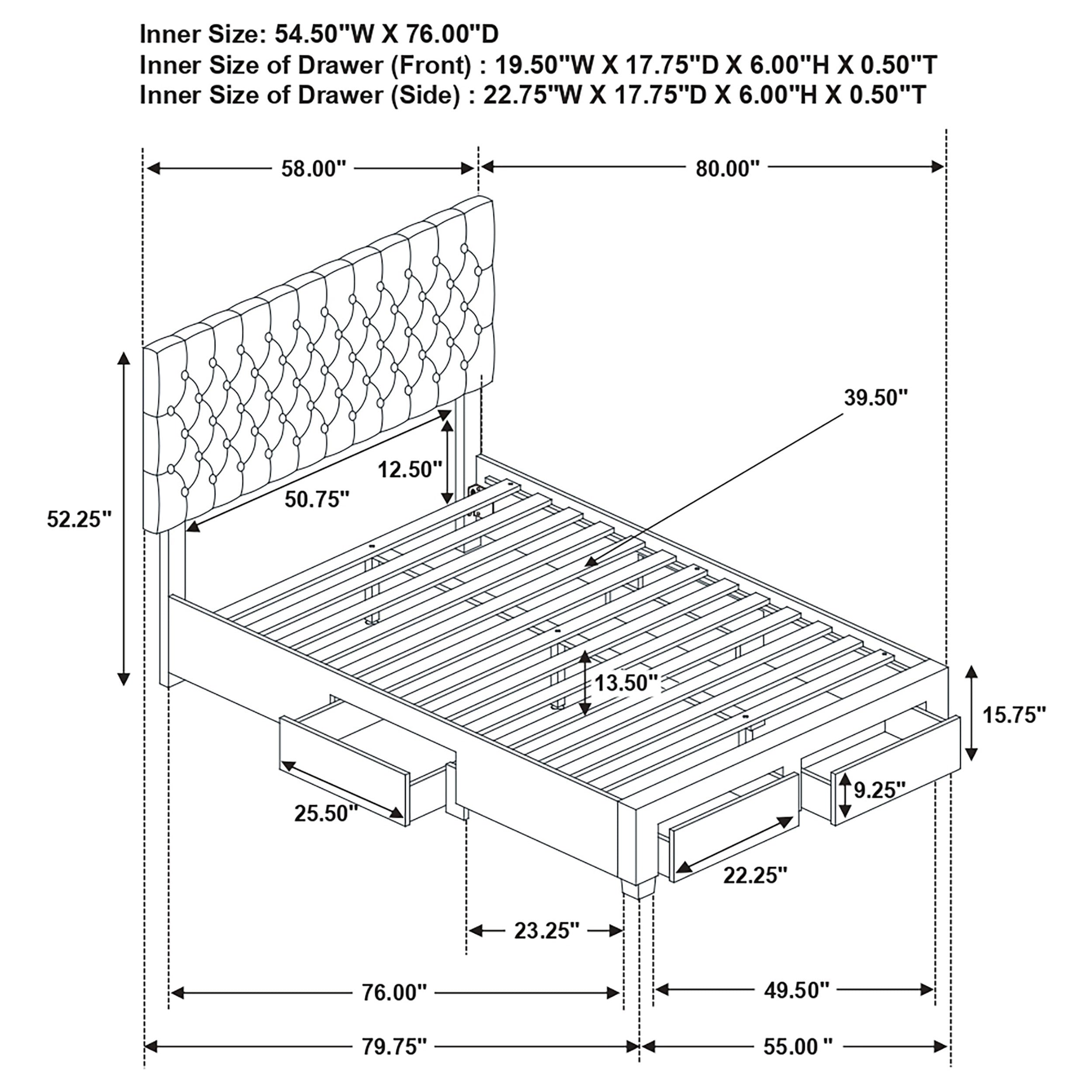 Soledad Upholstered Storage Panel Bed