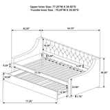 Chatsboro Upholstered Twin Daybed with Trundle Grey