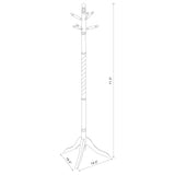 Riona 6 Hook Freestanding Wood Coat Rack Hat Hanger Merlot
