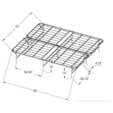 Mabel Metal Mattress Support Platform Bed