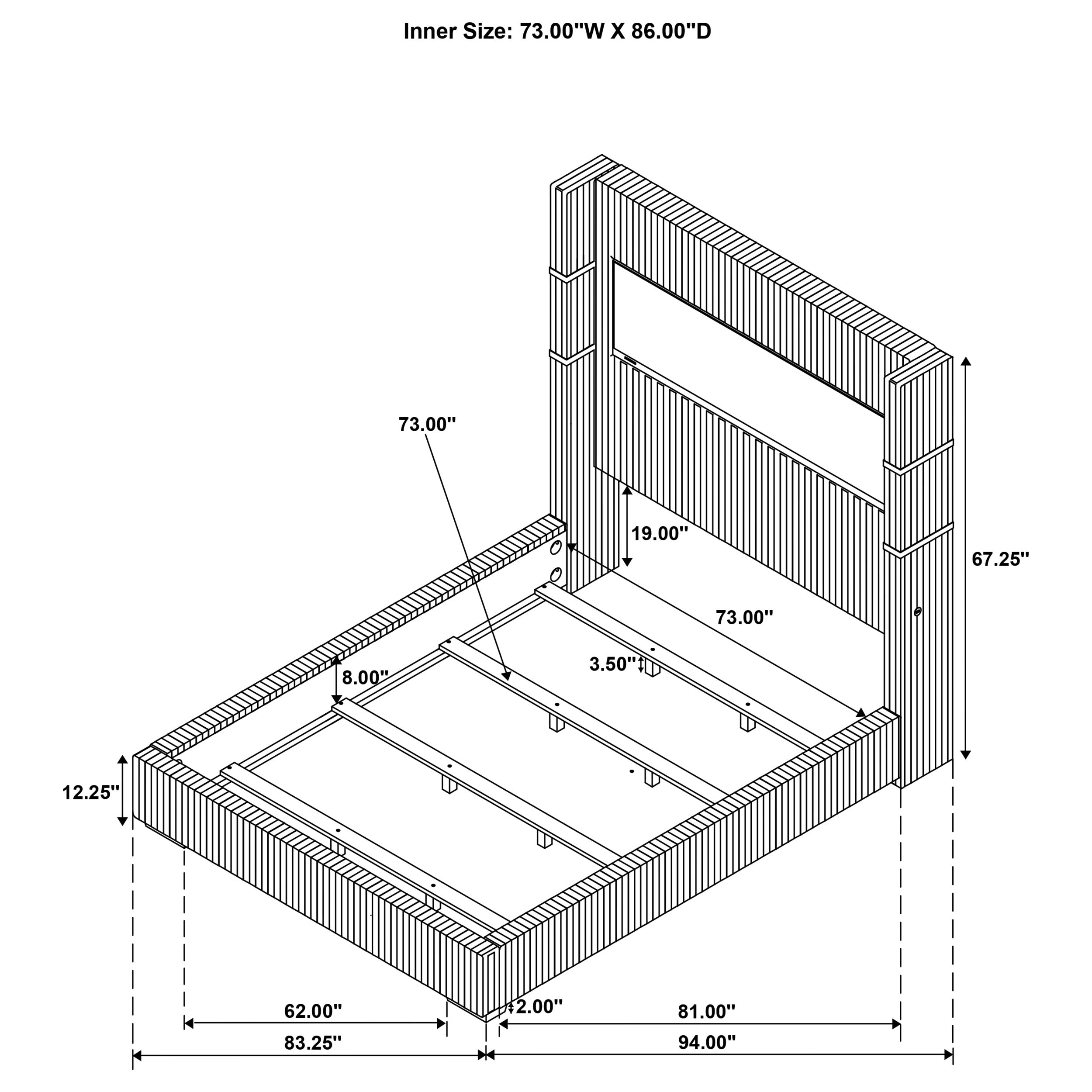 Tisdall Upholstered Flame Visualizer Bed