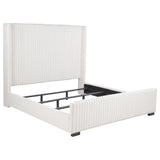 Natasha 65-inch Upholstered Wingback Bed Cream