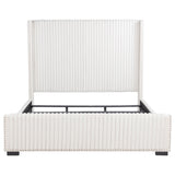Natasha 65-inch Upholstered Wingback Bed Cream