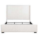 Natasha 65-inch Upholstered Wingback Bed Cream