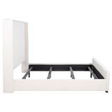 Natasha 65-inch Upholstered Wingback Bed Cream