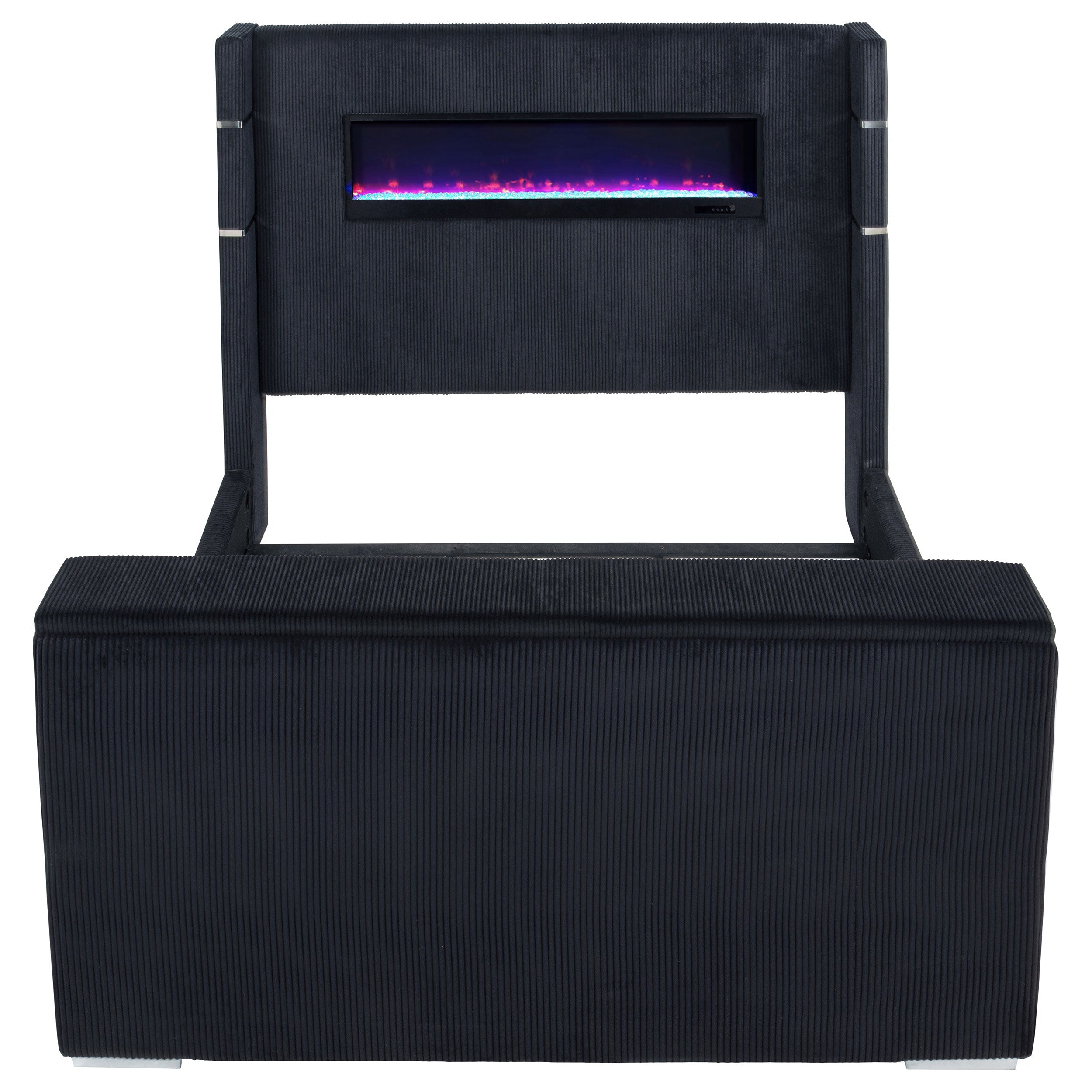 Tisdall Flame Visualizer Wingback TV Bed