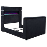 Tisdall Flame Visualizer Wingback TV Bed