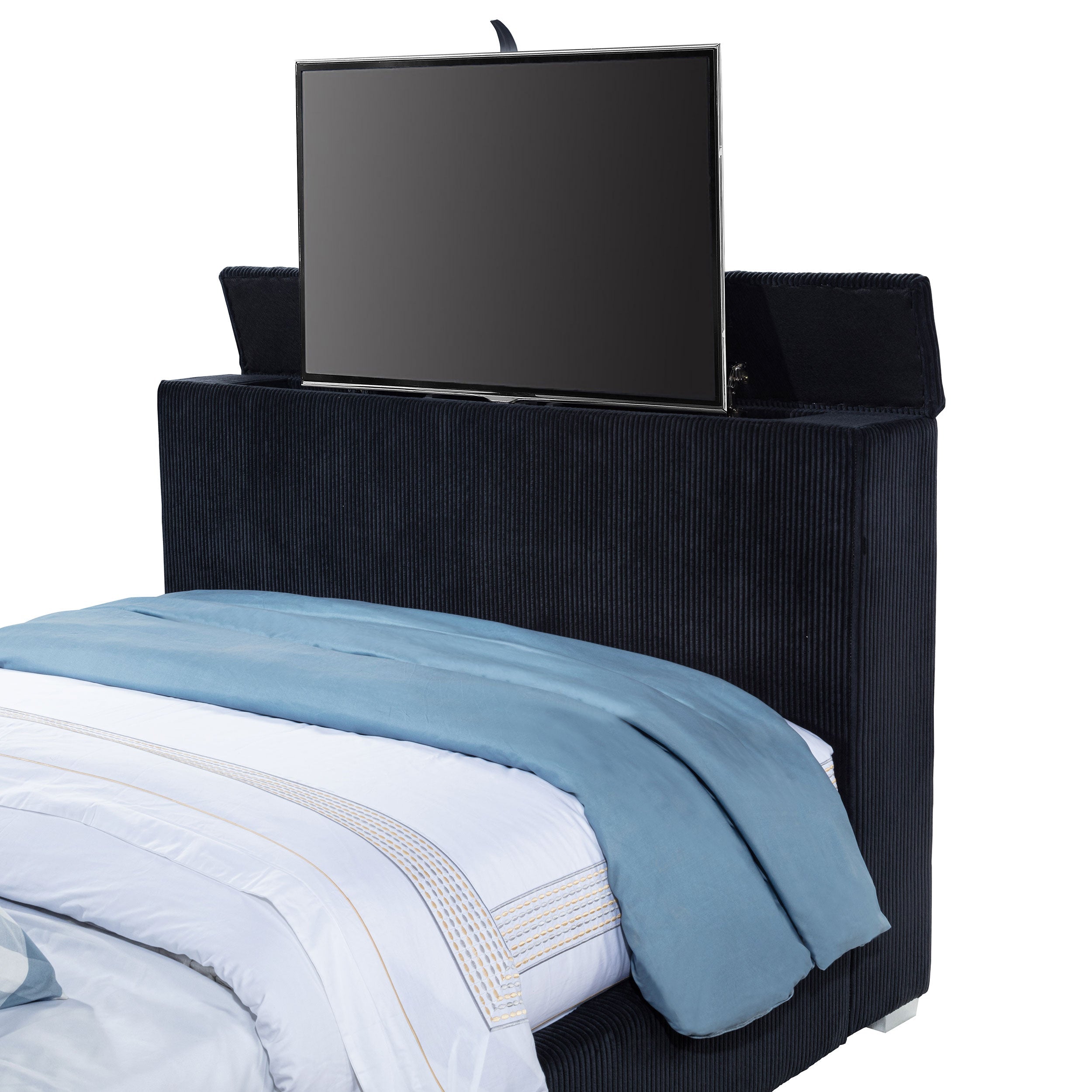 Tisdall Flame Visualizer Wingback TV Bed