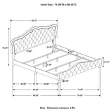 Bella Upholstered Panel Bed Grey
