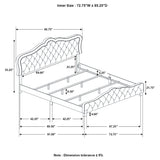 Bella Upholstered Panel Bed Grey