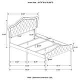 Bella Upholstered Panel Bed Grey
