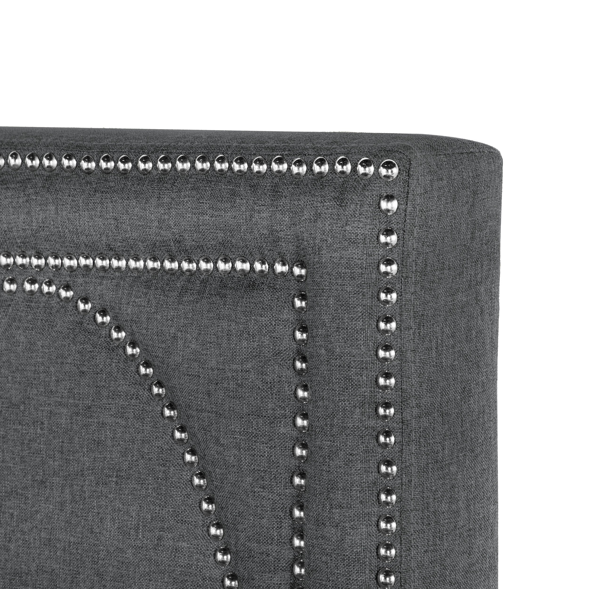 Bowfield Upholstered Panel Bed Charcoal