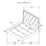 Bowfield Upholstered Panel Bed Charcoal