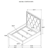 Bowfield Upholstered Panel Bed Charcoal