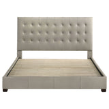 Medley Genuine Leather Panel Platform Bed