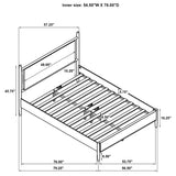 Mason 46-inch Panel Platform Bed Grey and Light Brown