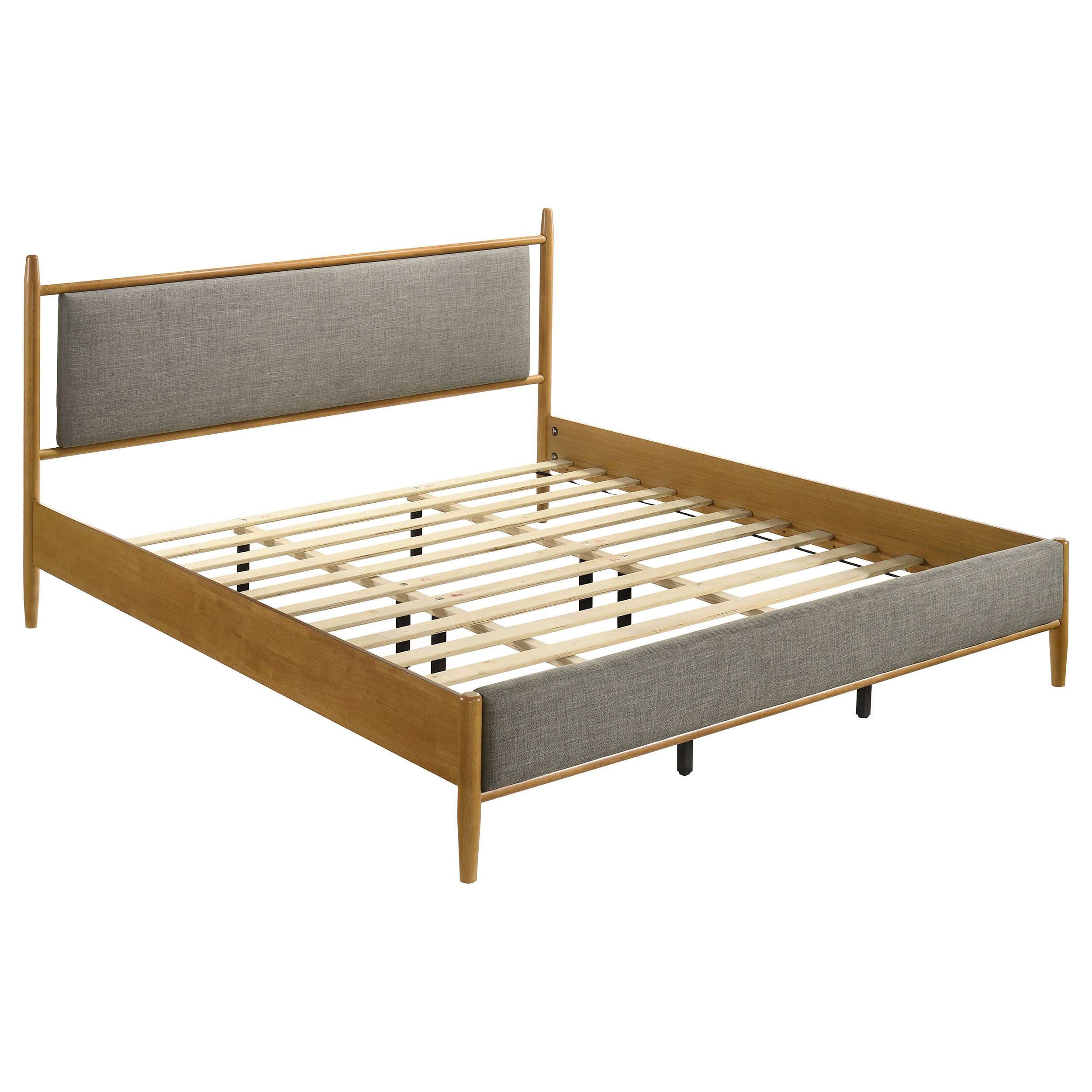 Mason 46-inch Panel Platform Bed Grey and Light Brown