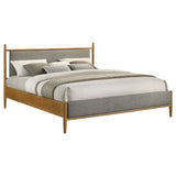 Mason 46-inch Panel Platform Bed Grey and Light Brown