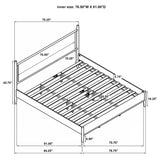 Mason 46-inch Panel Platform Bed Grey and Light Brown