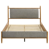 Mason 46-inch Panel Platform Bed Grey and Light Brown