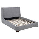 Rennes Upholstered Wingback Platform Bed Grey