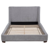 Rennes Upholstered Wingback Platform Bed Grey