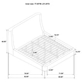 Rennes Upholstered Wingback Platform Bed Grey