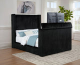 Centergrove Upholstered Wingback TV Bed