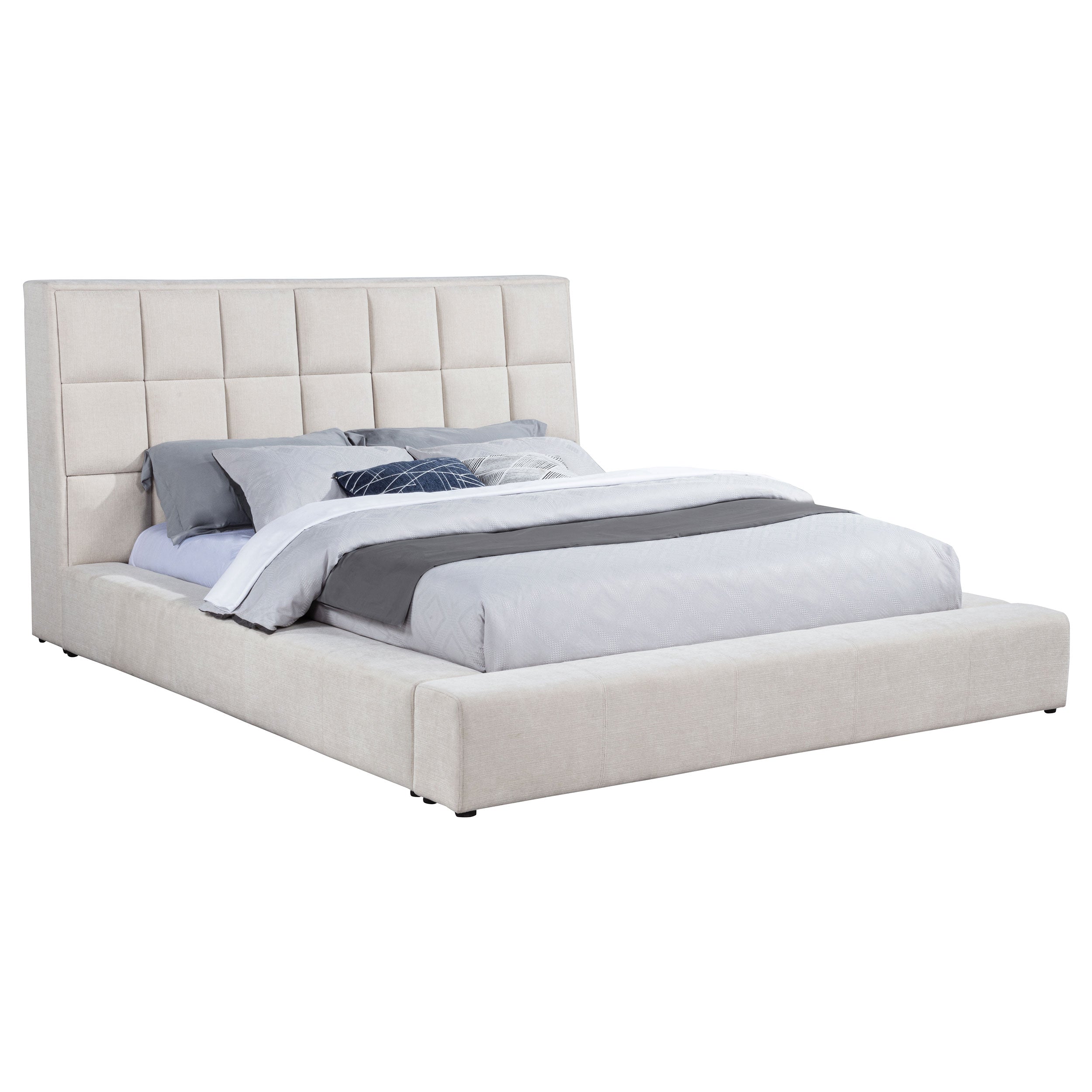 Dreux Upholstered Panel Platform Bed