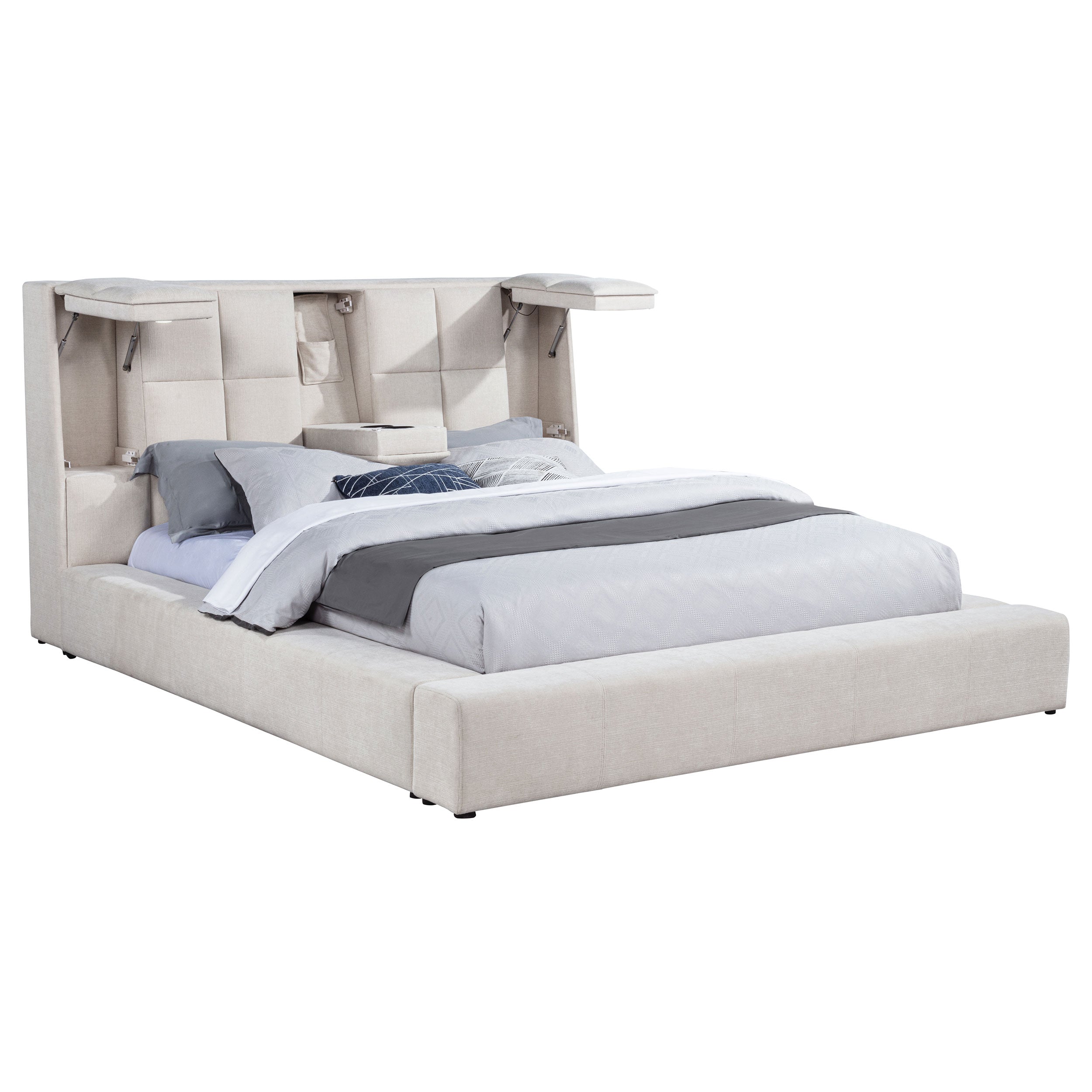 Dreux Upholstered Panel Platform Bed