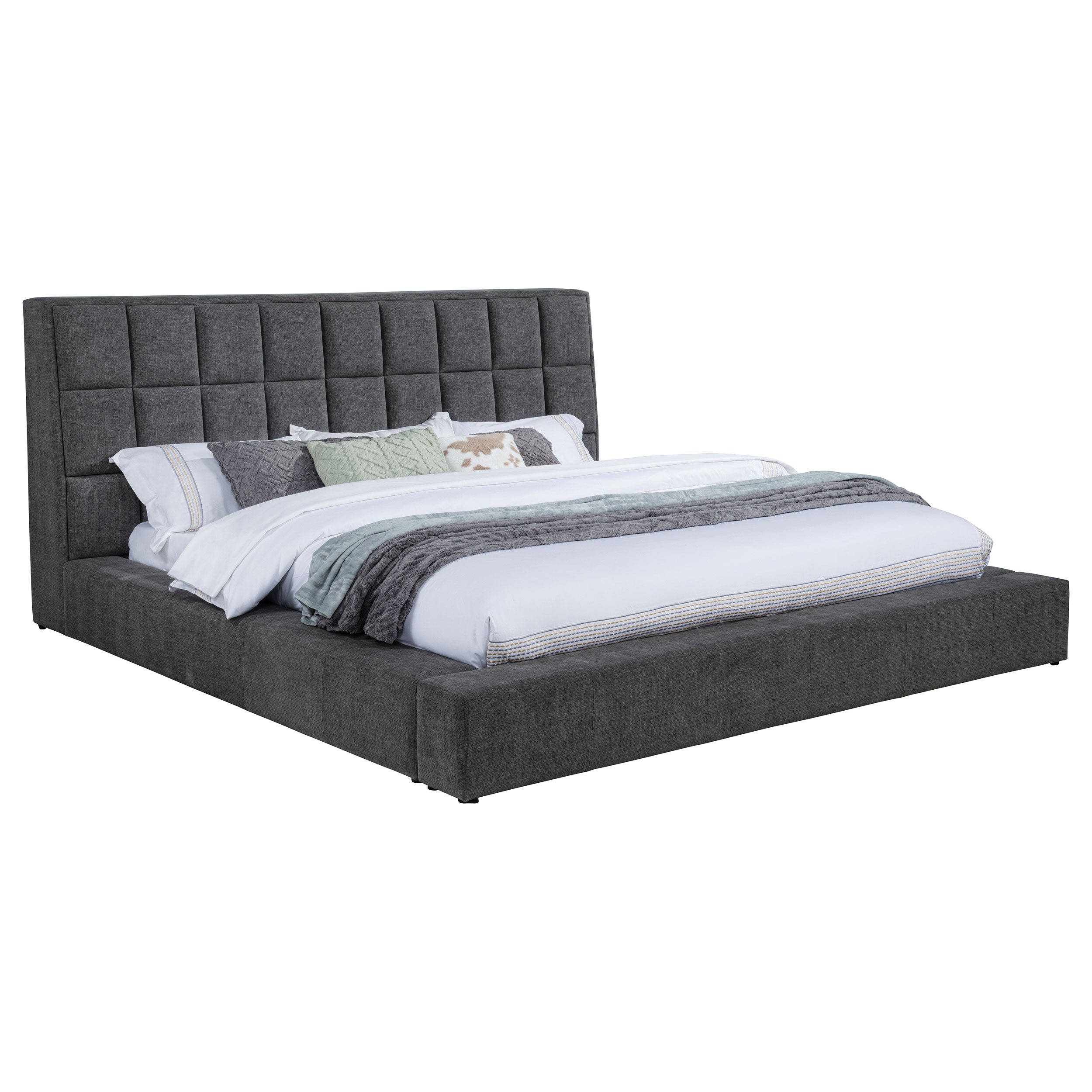 Dreux Upholstered Panel Platform Bed