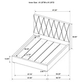 Delsea Upholstered Panel Platform Bed Light Brown