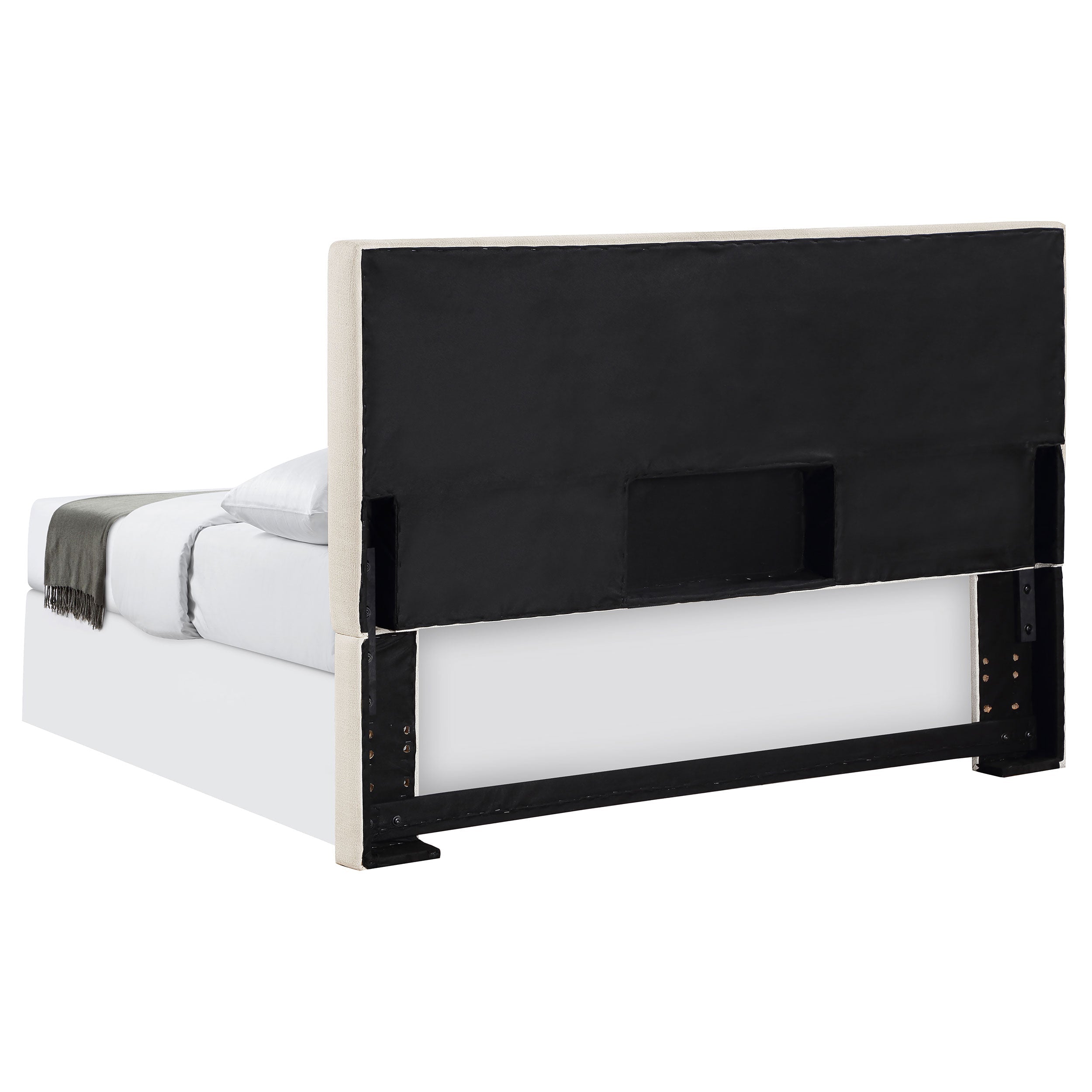 Pirro Upholstered or Full Panel Headboard Sand