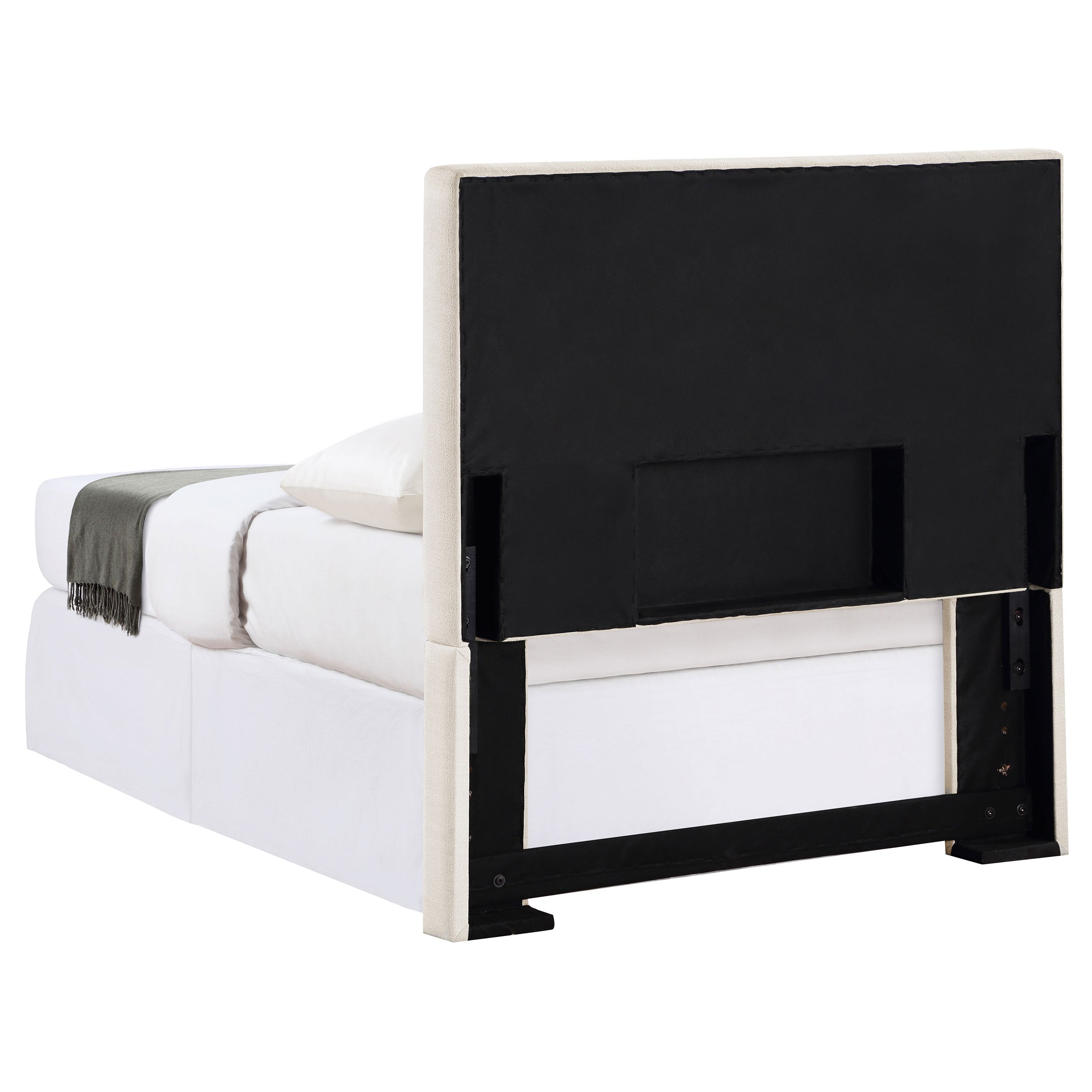 Pirro Upholstered or Full Panel Headboard Sand