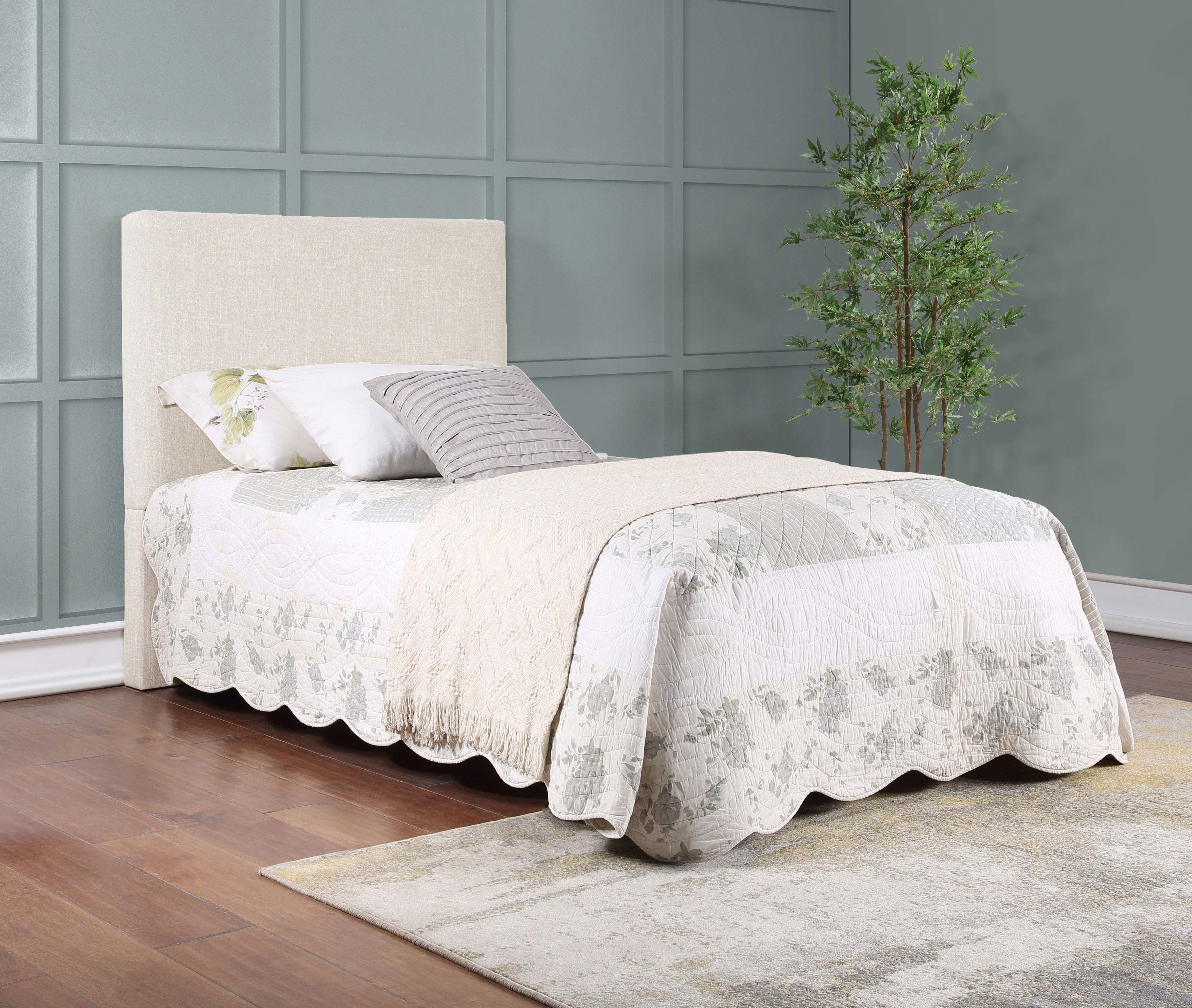 Pirro Upholstered or Full Panel Headboard Sand
