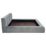 Wilshire Upholstered Platform Bed Grey