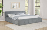Wilshire Upholstered Platform Bed Grey