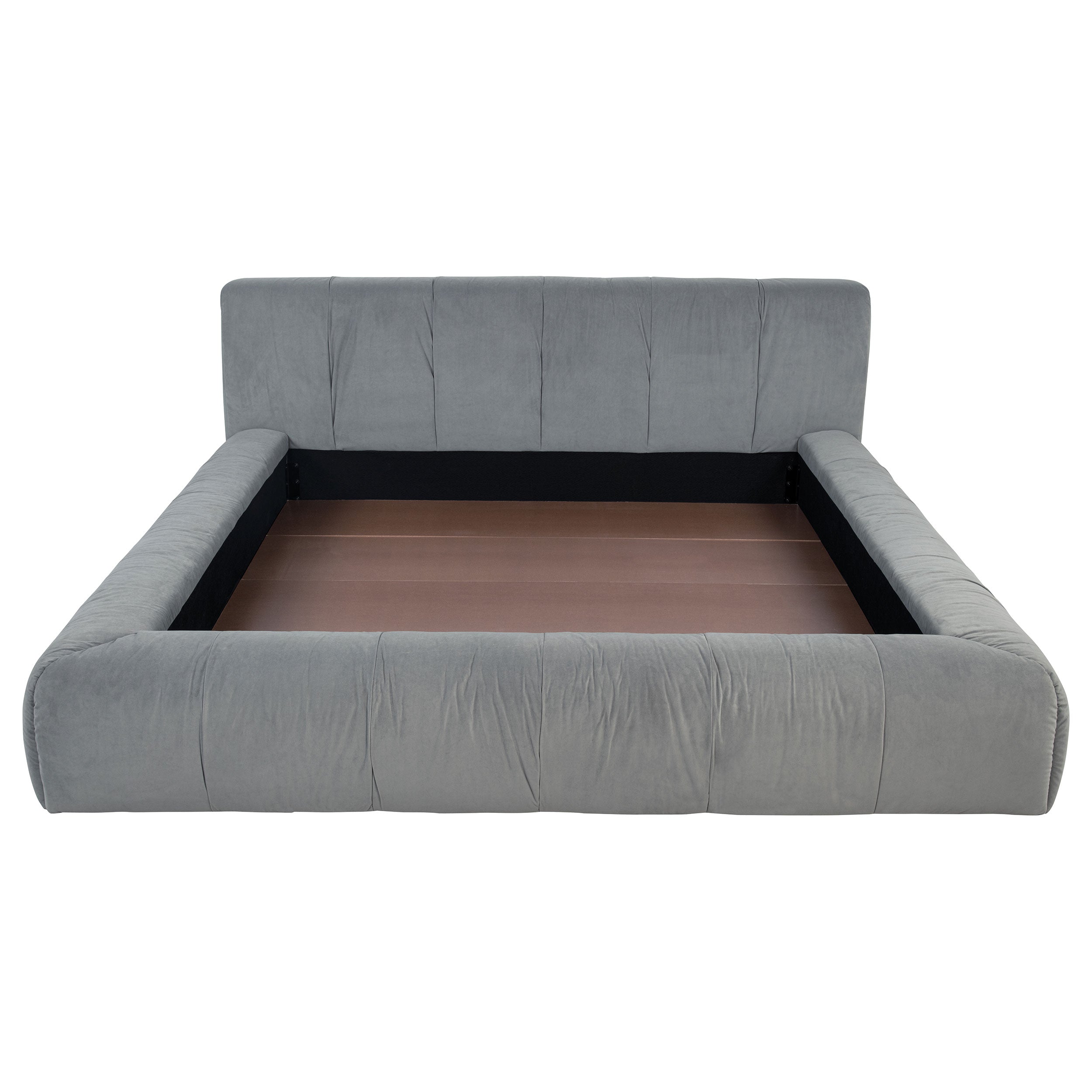 Wilshire Upholstered Platform Bed Grey