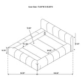Wilshire Upholstered Platform Bed Grey
