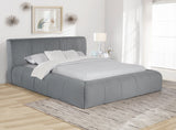 Wilshire Upholstered Platform Bed Grey