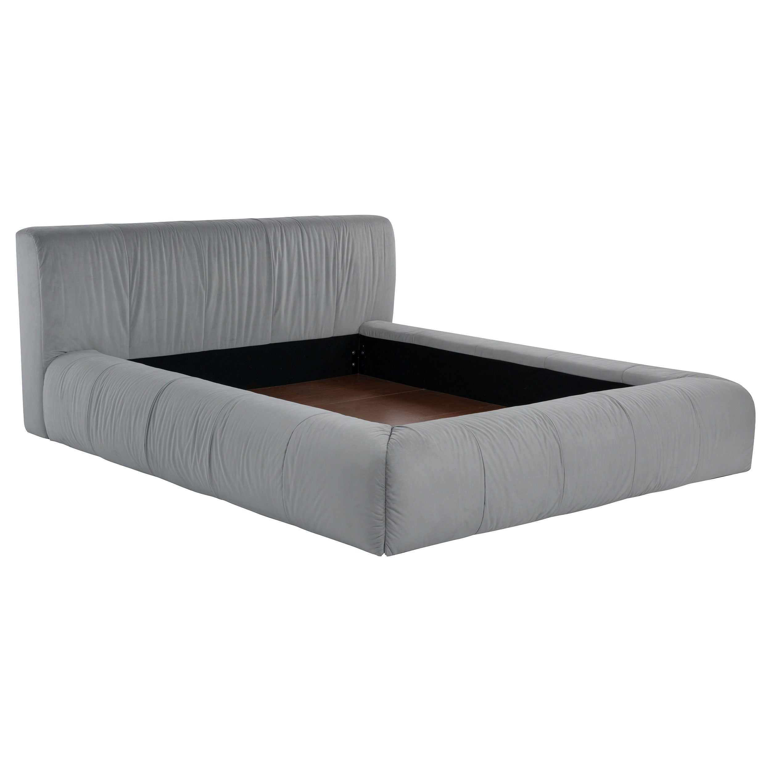 Wilshire Upholstered Platform Bed Grey