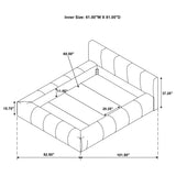 Wilshire Upholstered Platform Bed Grey